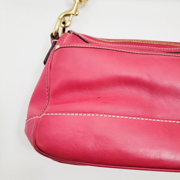 Coach Legacy Y2K Double Turnlock Satchel Shoulder Bag in Raspberry F12868 - Picture 10 of 16